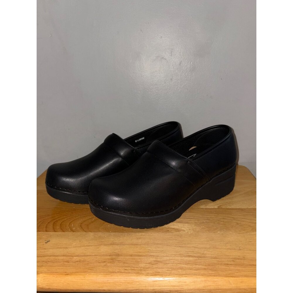Easy Works Easy Street Women's Black Lead Work Shoes Clogs 9.5WW Slip Resistant